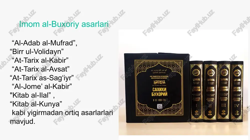 hadis ilmining shakllanishi va imom buxoriyning jahonshumul xizmati - Page 5