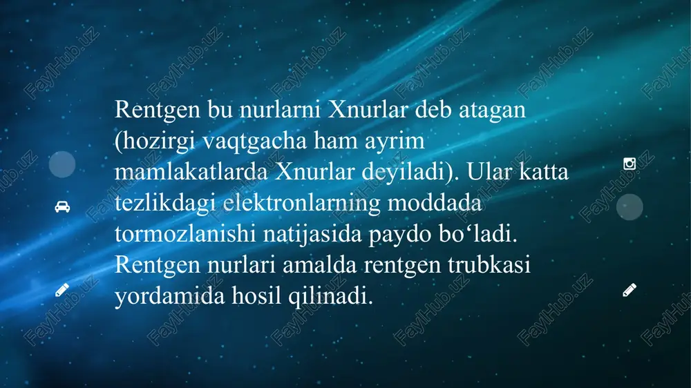 rentgen nurlari oʻrganish tarixi - Page 5