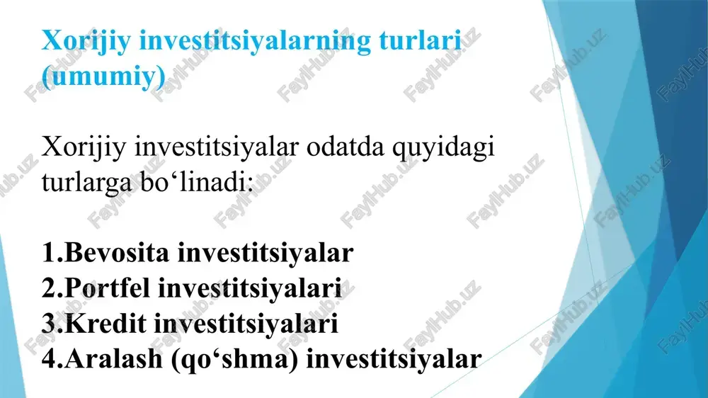 xorijiy investitsiyalar - Page 5
