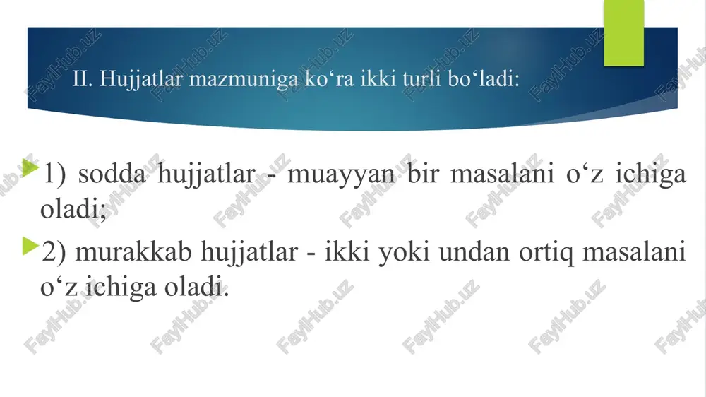 hujjatlarning tasniflanishi. - Page 5