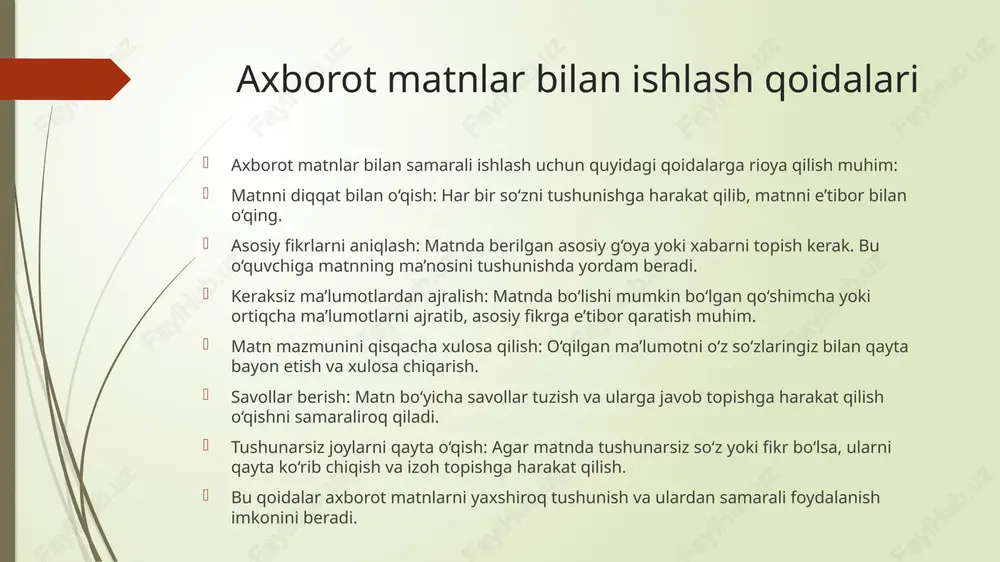 axborot matnlar bilan ishlash va media madaniyat - Page 5