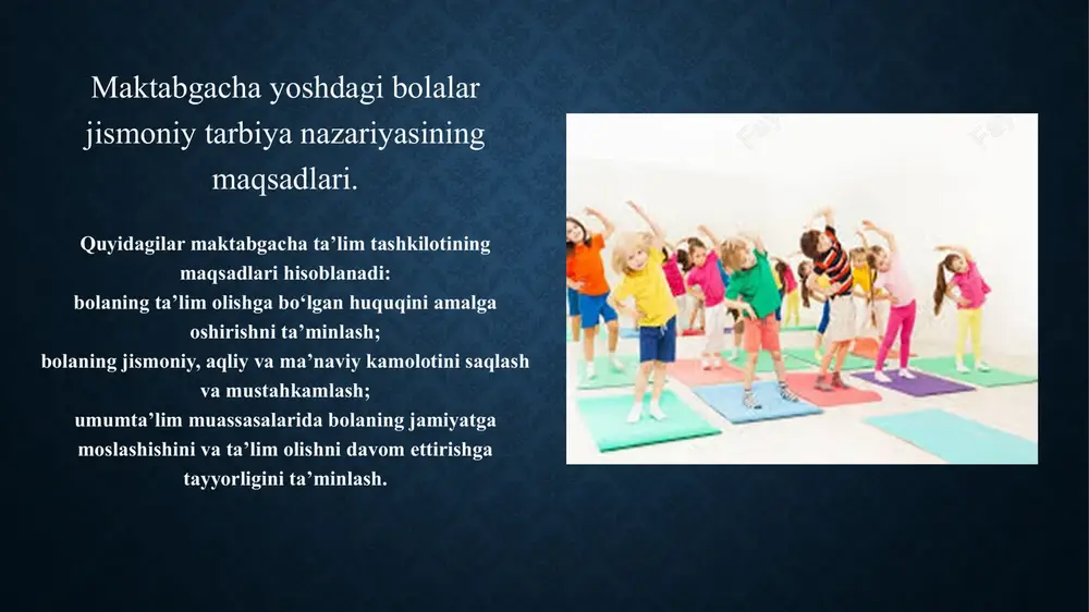 oshdagi bolalarni, o‘tirgan, turgan holatda va yurganda qaddi-qomatni to‘g‘ri tutish ko‘nikmalariga o‘rgatish muhim. https://fayllar.org/1-ozbekiston-rivojlanish-sari-harakatlar-strategiyasi.html https://fayllar.org/1-ozbekiston-rivojlanish-sari-harakatlar-strategiyasi.html https://fayllar.org/1-ozbekiston-rivojlanish-sari-harakatlar-strategiyasi.html olalardan «charchab qoldinglarmi?» deb so‘rash mumkin emas, zavqlanib, qiziqib o‘ynayotgan bolalarga bu ta’sir qilishi mumkin. shu bois tarbiyachi bolalarning charchaganligiga, tashqi ko‘rinishiga (tez-tez nafas olishi, yuzining qizarib ketishi), xulqiga (tez-tez qoida buzishlar, qo‘pollik, lanjlik) e’tibor berishi va o‘z vaqtida o‘yinni to‘xtatishi lozim. o‘yin har xil tugallanishi mumkin. 6-7 yoshli bolalarni o‘yinning o‘zigina emas, balki natijasi ham qiziqtiradi. shu bois, hap bir o‘tkazilgan o‘yindan keyin uning natijasini tahlil qilish lozim. o‘yinda qaysi bir o‘quvchi chaqqonlik, epchillik mahoratini ko‘rsatgani, do‘stona qo‘llab o‘ynagani, qoidaga rioya qilmaganligi to‘g‘risida aytib o‘tish lozim. har bir o‘yin natijasini tarbiyachi o‘ziga xos ravishda tushuntirishi, bolalar uchun chiroyli tahlil qilib berishi kerak. . bolalarning kundalik hayotida jismoniy tarbiya bo‘yicha ishlarni tashkil etish. • butun oila uchun stol o'yinlari "men kimman?"eng mashhur o'yinlardan biri. oila uchun stol o'yinlari bu oila bilan vaqt o'tkazish uchun …