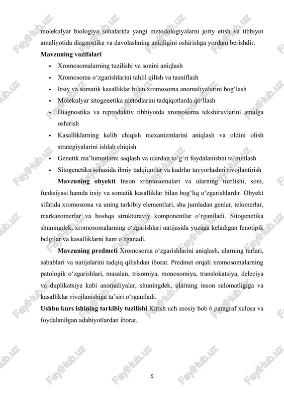 nida xromosomalarni vizualizatsiya qilish va ularni standart tartibga solishdir. kariotip tahlili klassik metodlar, jumladan, g-banding, q-banding va r-banding texnologiyalari orqali amalga oshiriladi, bu usullar xromosoma strukturasidagi kichik o‘zgarishlarni ham ko‘rish imkonini beradi. so‘nggi yillarda kariotip tahlili molekulyar texnologiyalar bilan birlashtirilib, xromosoma anomaliyalarini aniqlash aniqligi sezilarli darajada oshdi. masalan, fish (fluorescent in situ hybridization) metodi maqsadli gen yoki xromosoma segmentlarini aniqlashda yuqori sezgirlikka ega bo‘lib, mikrodeletiya va mikroduplikatsiyalarni aniqlash imkonini beradi. cgh (comparative genomic hybridization) texnologiyasi yordamida butun genom bo‘ylab xromosoma nusxalarining o‘zgarishini aniqlash mumkin, bu esa murakkab translokatsiyalar va boshqa strukturaviy o‘zgarishlarni tadqiq qilishda muhim ahamiyatga ega. kariotip tahlili va zamonaviy molekulyar metodlar birgalikda ishlatilganda, nafaqat xromosoma anomaliyalarini aniqlash, balki ularning kasallik bilan bog‘liqligini o‘rganish va individual davolash strategiyalarini ishlab chiqish imkonini yaratadi. shu tarzda, kariotip tahlili odam sitogenetikasining asosiy poydevorini tashkil etadi va genetik diagnostika hamda tibbiyot amaliyotida muhim vosita sifatida keng qo‘llaniladi. kariotip tahlili reproduktiv tibbiyotda ham katta …