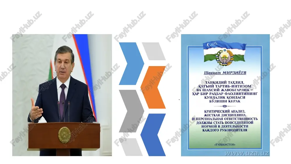 i va mazmunini anglab yetish muhimdir. bu jarayon qanday borganligini, mamlakatimiz mustaqillik arafasida va uning dastlabki yillarida qanday muammolarga duch kelganini tushunib yetish muhim. o‘zbekistonning eng yangi tarixi haqida so‘z yuritilganda eslatib o`tamiz! mamlakatimiz birinchi prezidenti islom karimov fuqarolarning davlat va jamiyatni boshqarishda keng ishtirok etishini ta’minlovchi siyosiy institutlarning xilma-xilligiga asoslangan yangi demokratik tizim negizlarini shakllantirish zarurligiga alohida e’tibor qaratish. asosiy adabiyotlar 2 3 4 5 6 7 karimov i.a. ona yurtimiz baxtu iqboli va buyuk kelajagi yo‘lida xizmat qilish – eng oliy saodatdir. - toshkent: o‘zbekiston. 2015 mirziyoev sh.m. erkin va farovon, demokratik o‘zbekiston davlatini birgalikda barpo etamiz. - toshkent: o‘zbekiston. 2017 karimov i.a. o‘zbekiston mustaqillikka erishish ostonasida. – toshkent: o‘zbekiston, 2011. mustaqil o‘zbekiston tarixi. mas’ul muharrir a.sabirov. - toshkent: akademiya, 2013 mustakil o‘zbekistan tarixining dastlabki saxifalari. - toshkent, 2000. erkaev a. o‘zbekiston yo‘li. - toshkent: ma’naviyat, 2011 1 mirziyoev sh.m. qonun ustuvorligi va inson ma’nfaatlarini ta’minlash – yurt …