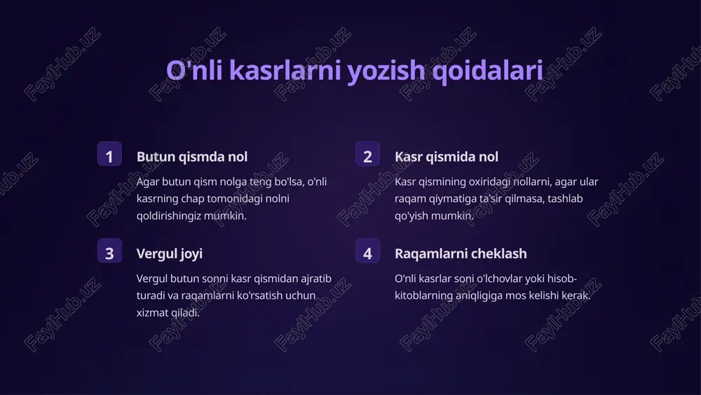o'nli kasrlar. o'nli kasrlarni to'g'ri kasr ko'rinishida ifodalash - Page 5