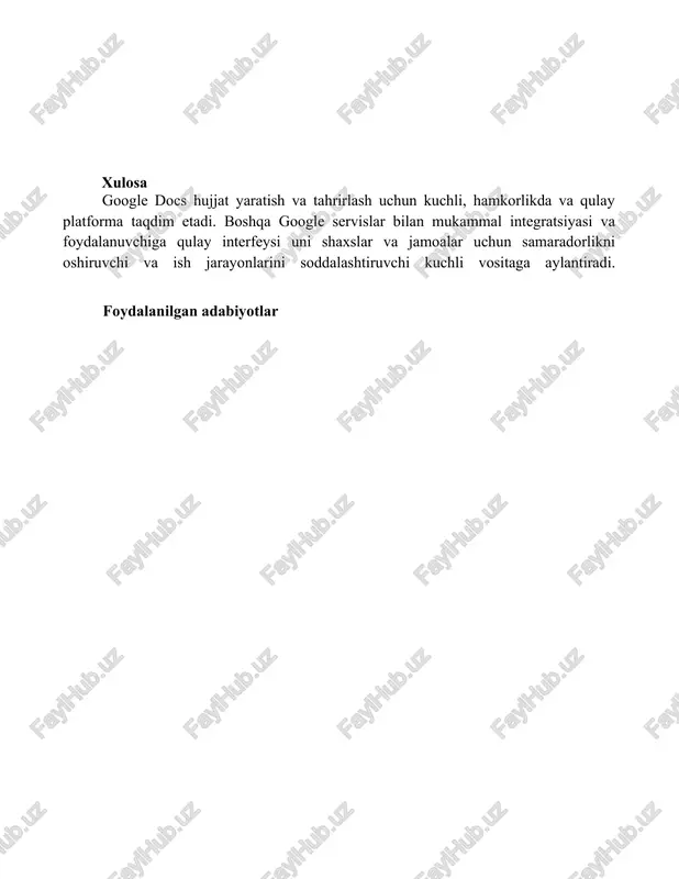 google docs xizmatlari - Page 5