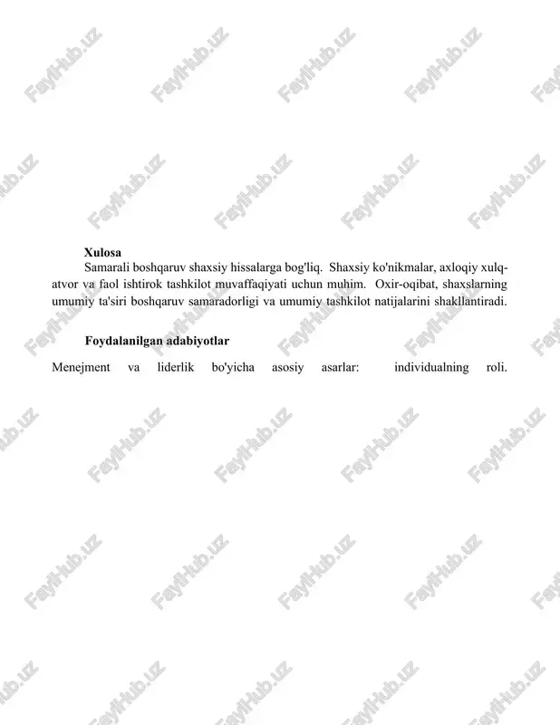 menejmentning amaliy maqsadida shaxsning o'rni - Page 5