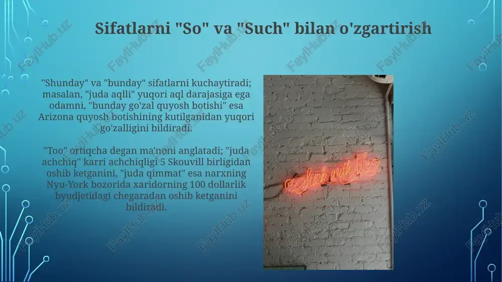 qo'llanish misollari va keng tarqalgan xatolar - Page 5