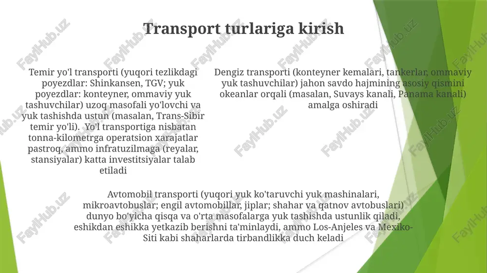 transport usullarini qiyosiy o'rganish - Page 5