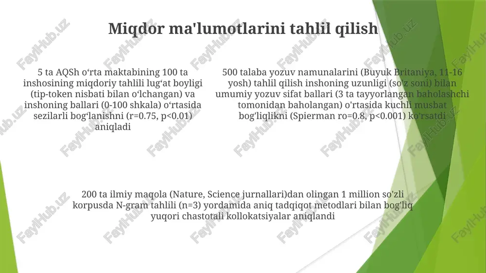 yozish malakasi bõyicha til materiallarini tahlil qilish - Page 5