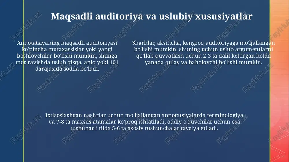 annotatsiyalar va sharhlarning turlari va strukturaviy elementlari - Page 5