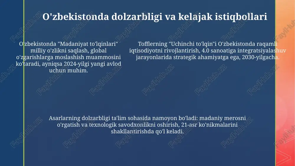 "madaniyatto'lqinlari"maqolasivae.tofflerning"uchinchito'lgin"asari - Page 5