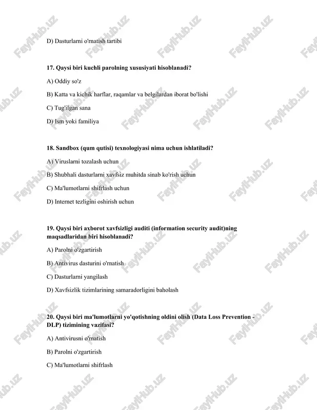 axborot va ma'lumotlarni himoyalash vositalari - Page 5