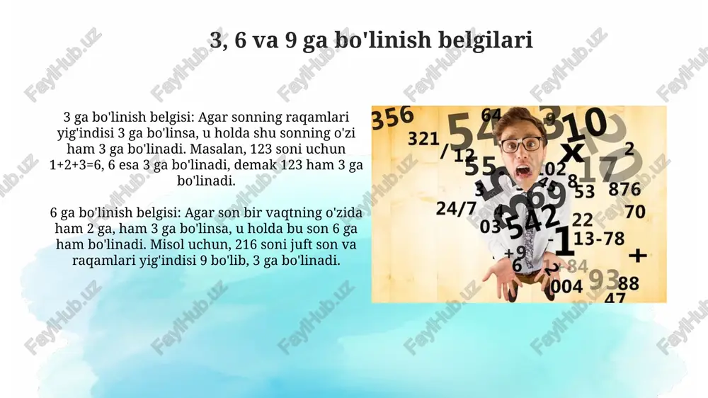 bo'linish qoidalari va qoldiqli bo'lish - Page 5