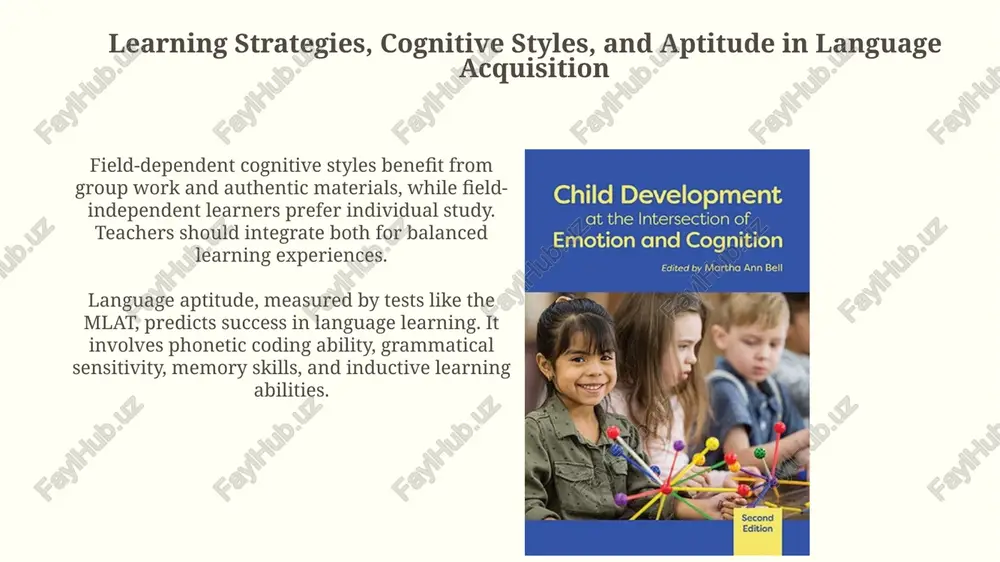 cognitive factors in language learning - Page 5
