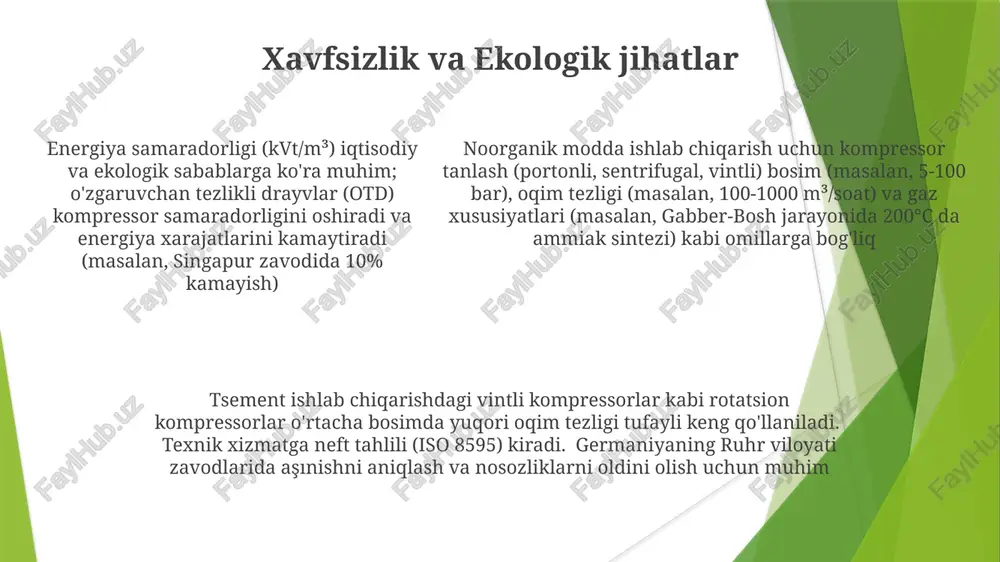 pressorlarni yoki tor ixtisoslashgan jarayonlar uchun kichik, bardoshli pistonli agregatlarni tanlash) ta'mirlash xarajatlari va ishlab chiqarish ishonchliligini bevosita ta'sir qiladi e'tiboringiz uchun rahmat @taqdimot_robot