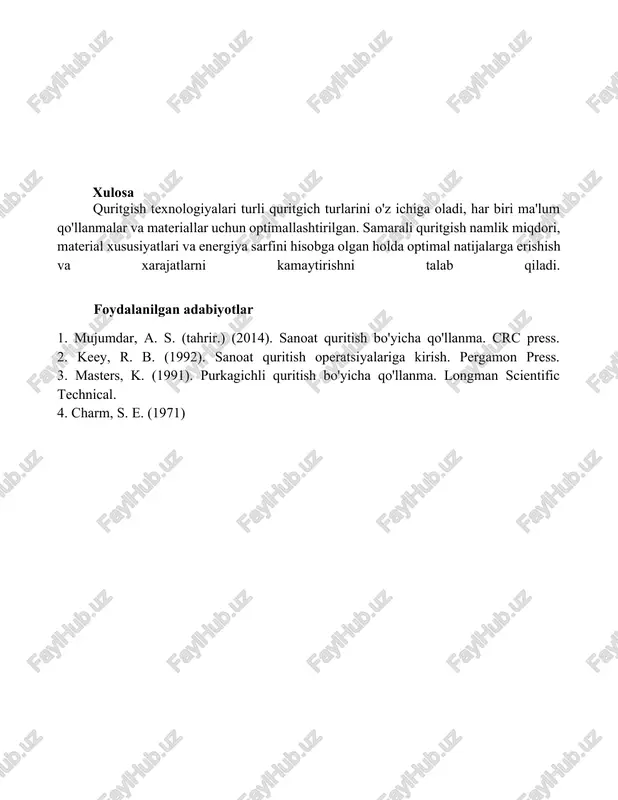 quritish texnologiyasi quritgichlar - Page 5