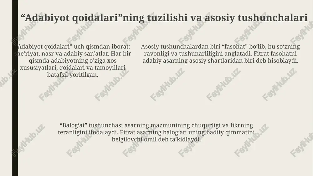 fitratning "adabiyotqoidalari", "aruzhaqida" asarlarinioʻrganish - Page 5