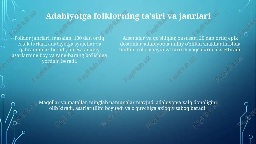 folklor va adabiyot: o'zaro ta'sir va bog'liqlik - Page 5