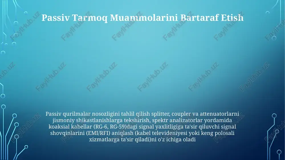 tarmoqni passiv qurilmalari - Page 5