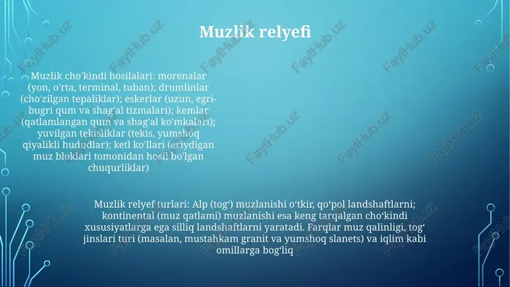 yer relefining asosiy shakli va turlari - Page 5