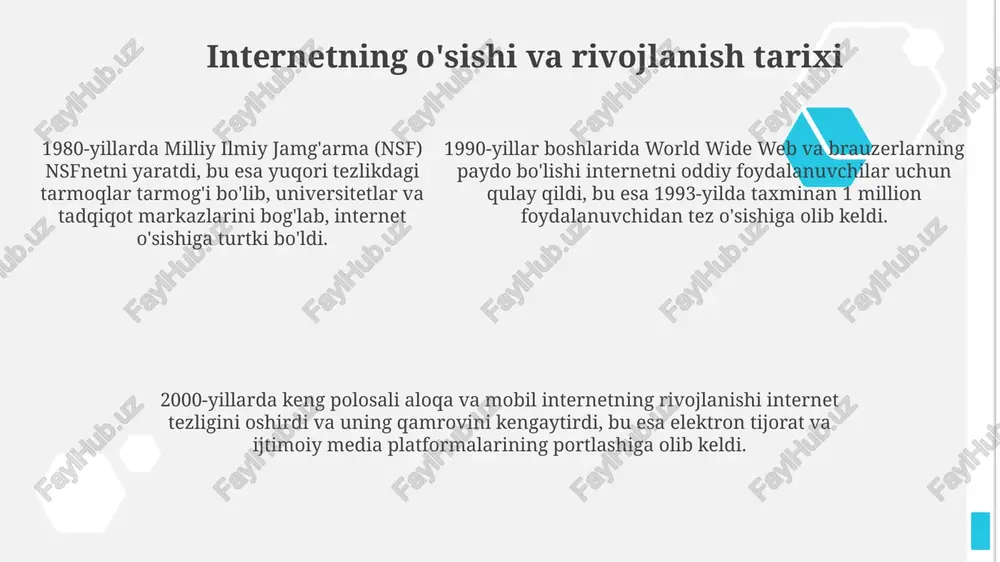 internetning paydo bo'lishi va world wide web ixtirosi - Page 5