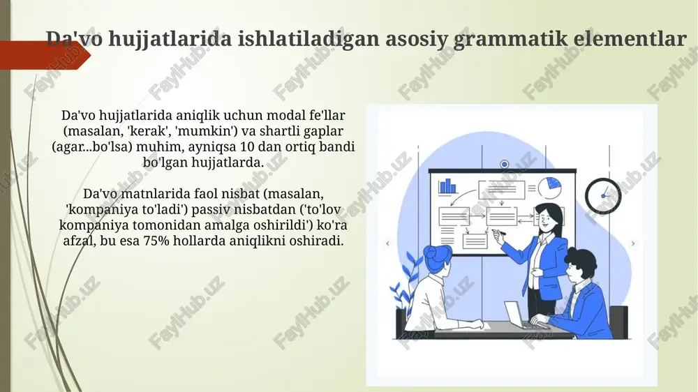 da'vo hujjatlarining grammatik tuzilishi - Page 5
