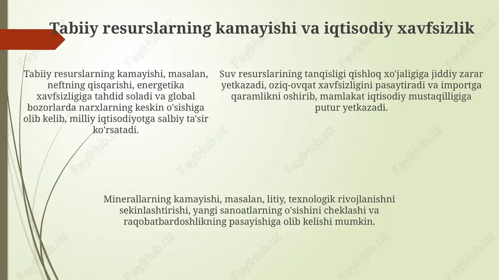 milliy manfaatlarga xavfsizlik iqtisodiy tahdidlar - Page 5