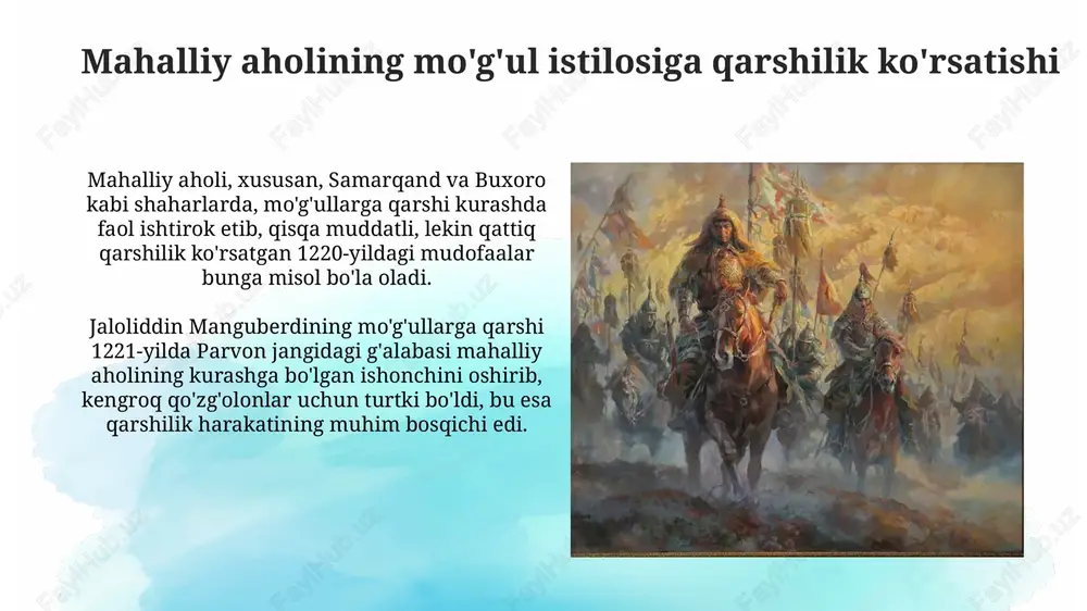 mo'g'ul hukmronligi va movarounnahrning bosib olinishi - Page 5