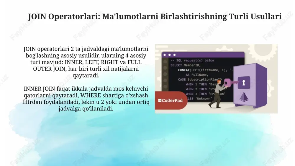 ms access'da so'rovlar yaratishga kirish va sql asoslari - Page 5