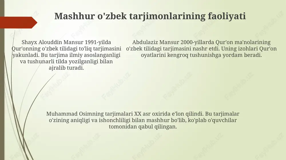 mustaqillik yillarida qur'on tarjimalari - Page 5