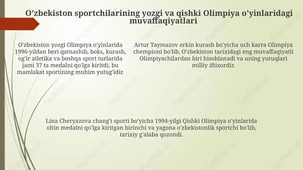 o‘zbekiston respublikasining olimpiadalarda ishtiroki - Page 5