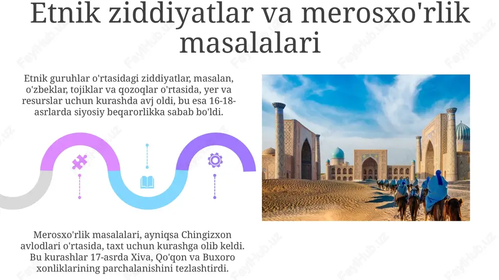 oʻrta osiyoning xonliklarga boʻlinib ketishi uning sabab va oqibatlari - Page 5