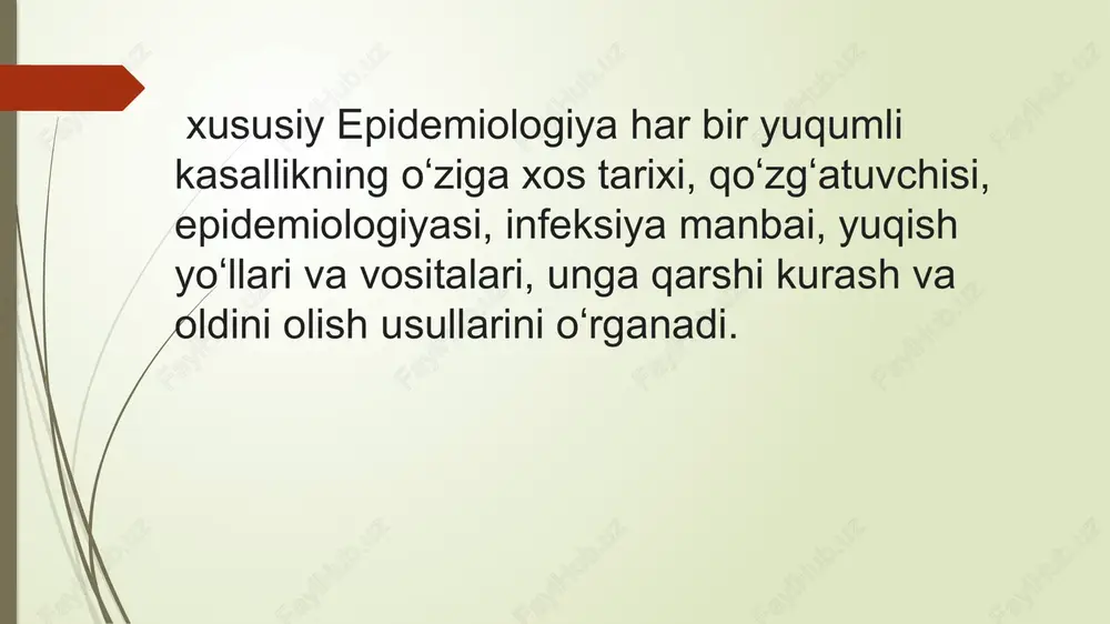olining kasallikka moyilligi bu koʻrsatkich yuqqan infeksiyaning rivojlanishi uchun asosiy sharoitdir. bunda nafaqat har bir kishi, balki aholining umuman mazkur infeksiyaga nisbatan moyillik darajasi alohida ahamiyatga ega. moyillik kontagiozlik indeksi bilan baholanadi. bu kasallanganlar sonining bemor bilan aloqada boʻlganlar soniga nisbatidir. bu koʻrsatkich oʻndan bir boʻlaklarda yoki foizlarda ifodalanadi. qizamiqda bu koʻrsatkich 1 ga yoki 100% ga yaqin. infeksiya tarqalishida ijtimoiy sharoitlar, bemor yoshi, umumiy madaniy darajasi, aholining sanitariya madaniyati, ovqatlanish xarakteri hamda immunitet holati katta rol oʻynaydi. /docprops/thumbnail.jpeg