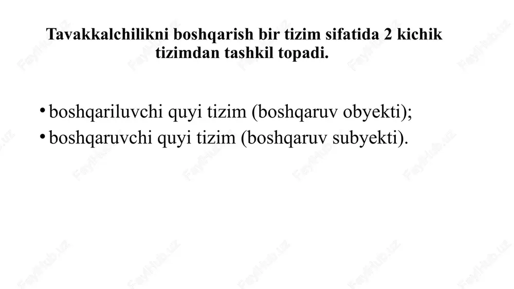 larni o‘z vaqtida tan olish va minimallashtirish. biznesda tavakkalchilik - bu ishlab chiqarish jarayoniga qo‘yilgan resurslarni yo‘qotish, rejalashtirilgan daromadning yetishmasligi yoki qo‘shimcha xarajatlarning paydo bo‘lishi tahdidi. mutaxassislar biznes tavakkalchiligining ichki va tashqi sabablari: ichki sabablarga biznesning “devor”lariga ta’sir etishi mumkin bo‘lgan barcha narsalar kiradi: xodimlarning vaqtini boshqarish, yangi texnika va texnologiyalardan foydalanish, mehnatni muhofaza qilish, ish va dam olish soatlari. tashqi sabablarga biznes egasi ta’sir qila olmaydigan barcha narsalar kiradi: biznes yuritilayotgan mamlakat qonunchiligidagi yangiliklar; davlatdagi va dunyodagi beqaror siyosiy vaziyat; kuchli raqobat, ishonchsiz sheriklar, xaridorlarning yo‘qolishi va mahsulotga talabning pasayishi; iqlim sharoiti. har bir korxona o‘zi va boshqa xo‘jalik yurituvchi subyektlar uchun umumiy xavf turlarini shakllantiradigan ekologik omillarga duch keladi: siyosiy; qonun chiqaruvchi; tabiiy; makroiqtisodiy. siyosiy xavflar mamlakatdagi siyosiy vaziyat va davlat hokimiyati organlari faoliyati bilan bog‘liq (inqilob, harbiy harakatlar, xususiy mulkni milliylashtirish, mulkni musodara qilish va boshqalar). qonunchilik me’yorlari yangi qonunchilik va me’yoriy hujjatlar chiqarilishi bilan amaldagi me’yorlarning …