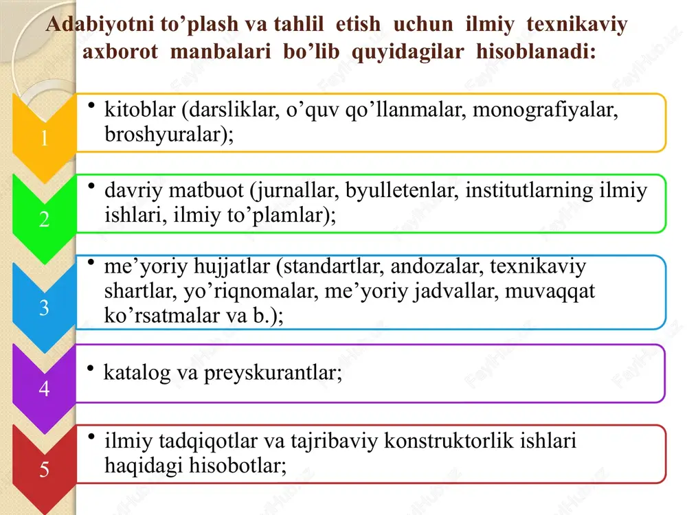 holat to’g’risidagi va real faktlar o’rtasidagi mavjud qarama- qarshilikdir. ya’ni bunda nazariya amaliyotga teskari yoki aksincha. muammo “masalaning ilgari o’rganilmagan qaysi jihatlarini tadqiq etish mumkin?” degan savolga javob beradi. maqsad – tadqiqotning yakuniy natijasidir. shuning uchun ham preambula sifatida: «ishlab chiqish…», «aniqlash…», «asoslash…», «hisoblab chiqish…» kabi so’zlar qo’llaniladi. xulosa. “tadqiqot o’z oldiga qo’ygan maqsadga erishdimi?” degan savolga javob beradi. albatta tezisda boshqa mualliflarning ishidan foydalanganligingiz, ularning fikrlarini keltirganingizda muallif ishi, asari, maqolasiga havola berishingiz lozim. bu ilmiy izlanishlar makonida siz qanchalik to’g’ri va erkin harakatlanganingizni ko’rsatadi. /docprops/thumbnail.jpeg