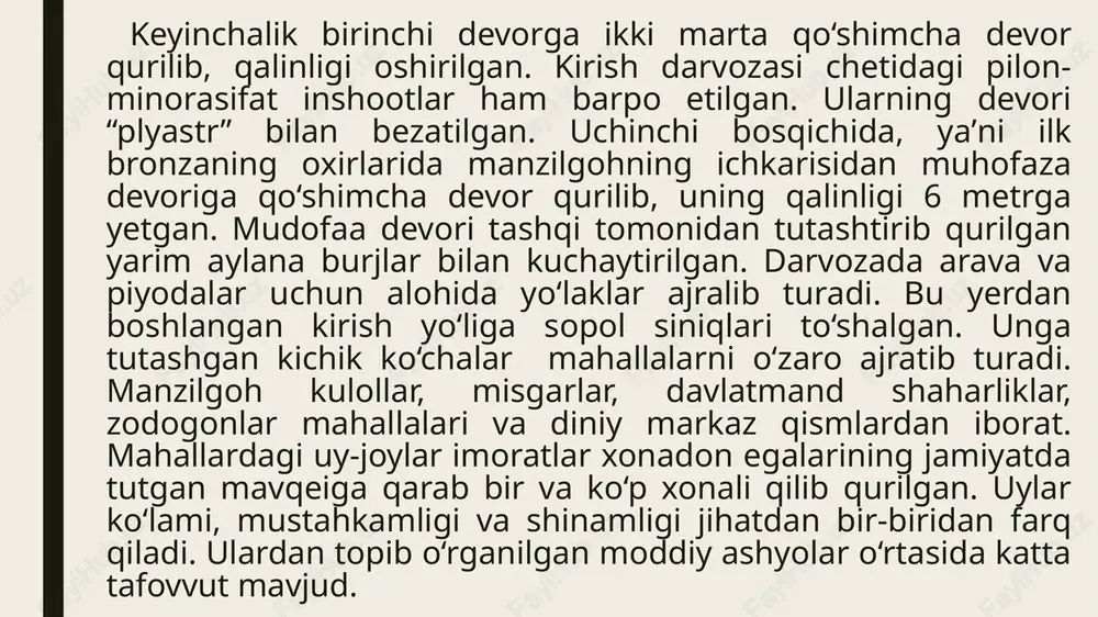 da ho‘kkiz bilan birga tuya kuchidan foydalanganligining guvoh bo‘lish mumkin. bu topilma janubiy turmanistonlik qadimga aholi tuyani xonakilashtirganliklardan ham dalolat beradi. bu davrda muhrlar asosan tosh, qisman bronza va misdan yasalgan. muhrlardagi tasvirlarning shakli va uslubi mesopotamiya muhrlariga o‘xshash. dastlab muhrlarga geometrik shakllar tushirilgan. keyinchalik hayvonlar yoki fantastik mavjudotlar aks ettirilib, ularning ramzi murakkablashadi va guruh tasvirlar ko‘paygan. oltintepa manzilgohidan topilgan ayrim sopollarning sirtiga qadimgi sharq markazlarining (shumer, elam, hindiston) ilk yozuvlarga o‘xshash belgilar chizilgan. bu belgilar ilmiy jihatdan maxsus o‘rganilmagan. terrakota haykalchalarining sirtiga chizilgan turli xil belgilarni olimlar hafta, oy va yillarni ifodalovchi taqvim bo‘lishi mumkinligini taxmin qilgan. bronza davrida ayol maʼbudalarini yangi shakldagi obrazlarda tasvirlagan haykalchalar paydo bo‘lgan. erkaklarning haykalchalari kam uchraydi. rivojlangan bronza davrida ayol haykalchalarining bir necha turlari paydo bo‘lib, ular aholisi orasida bir necha ayol maʼbudalarga eʼtiqod qilish odati tarqalganligidan dalolat beradi. oltintepada fil suyagi va lazurit toshidan yasalgan buyumlarning soni eneolit davrdagiga qaraganda ko‘proq …