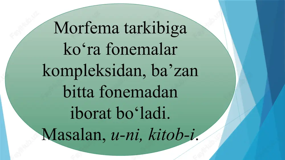 halar boshqa qo‘shimchalarga ajralmaydi: aqlli. 2. murakkab qo‘shimchalar kamida ikkita qo‘shimchaning qo‘shilishidan hosil bo‘ladi: dehqonchilik, odamgarchilik, yordamlash, otlan, uydagi, yuzlab, butunlay, ochiqchasiga, tortqila, xomligicha, tepkila, turtkila, yugurgilamoq, ezg‘ilamoq, akalarcha. o‘zakka so‘z yasovchi qo‘shimcha qo‘shilishidan hosil bo‘lgan qism negiz deyiladi: paxtakorlarga, gulzorda, bilimlilar. shuni aytish kerakki, so‘zning morfemik tarkibi deganda uning o‘zak va qo‘shimchalardan iboratligi nazarda tutilsa, morfologik tarkibi deganda so’zning negizi va shakl yasovchi, so‘z o‘zgartuvchi qo‘shimchalar nazarda tutiladi. so‘z yasalishi haqida ma’lumot so‘z yasalishi tilshunoslikning mustaqil sohalaridan biri bo‘lib, u yangi ma’noli so‘z yasalishi, so‘z yasash usullari, so‘z yasalishiga aloqador bo‘lgan hodisalarni o‘rganadi. “so‘z yasalishi” atamasi ikki xil hodisaga nisbatan qo‘llanadi: tilshunoslikning so‘z yasalishi bilan bog‘liq hodisalarni tekshiruvchi bo‘limini; umuman so‘z yasalishi, so‘z hosil qilinishini bildiradi. nutqda so‘zlar tub yoki yasama shaklda qo‘llanadi. yasovchi affikslarga yoki yasovchi qismlarga ega bo‘lmagan so‘z tub so‘z deyiladi: inson, xalq, millat, suv, non, havo, yaxshi, ziyrak, xursand, besh, o‘n, yigirma, biz hamma, ba’zi, …