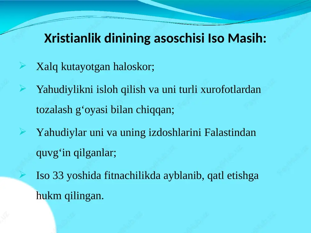 xristianlik dini tarixi va asosiy g'oyalari - Page 5
