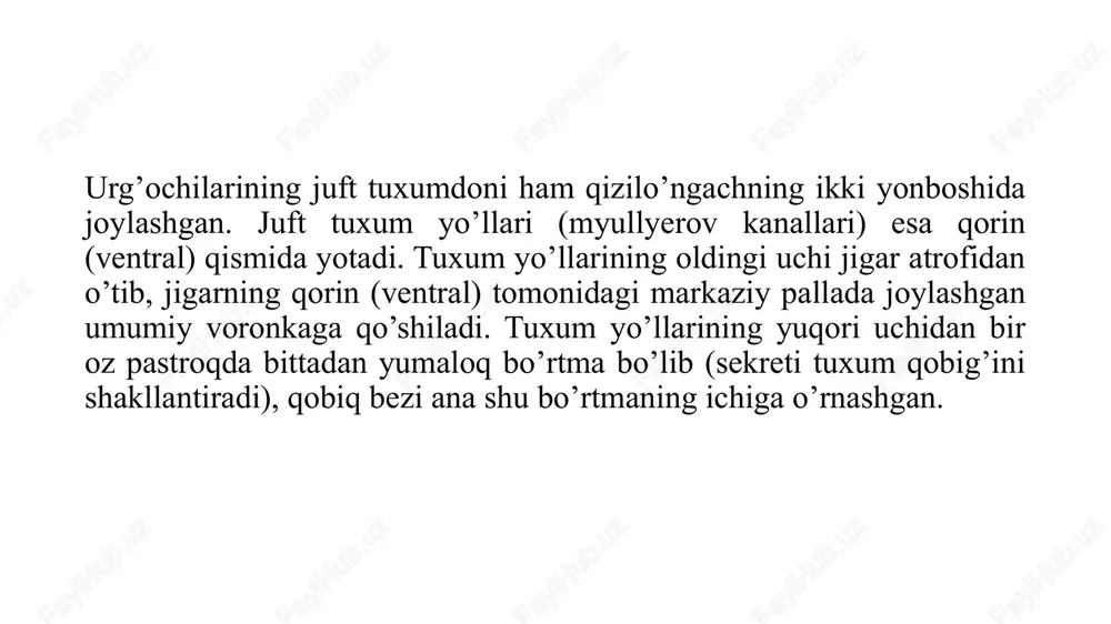 uft burun teshiklari (burun teshiklari) mavjud. burun teshigi terisimon klapan bilan bo'linadi va ikkita teshikka ega bo'lib, suv oldingi teshikdan hid biluvchi qopga kiradi va orqa tomondan chiqadi. xaltaning bo'shlig'ida burmalar (rozetlar) mavjud va nerv uchlari bilan bog'langan shilliq qavat bilan qoplangan. oldingi miyadan keladigan hid bilish nervlari va trigeminal asab tolalari hid bilish organlariga yaqinlashadi. baliqlar hid bilish organlari yordamida ovqat topadilar, baliqlarning jinsi va fiziologik holatini farqlaydilar va koinotda o'zlarini yo'naltiradilar. ba'zi turlar hidlarga juda sezgir (akulalar, anadrom losos, burbot, ilon balig'i va boshqalar). shunday qilib, akulalar qon hidini 2 km gacha bo'lgan masofada taniy oladilar. baliq migratsiyasida hid bilish organlari muhim rol o'ynaydi. shunday qilib, qizil ikra baliqlari tuxumdan chiqqan daryoning hidini (kimyoviy tarkibi) eslab qoladi va dengizda oziqlanganidan keyin bir necha yil o'tgach, ular o'zlarining tug'ilgan suv havzalarida ko'payish uchun qaytib kelishadi. ta'm sezgichlari va hujayralari asosan og'iz bo'shlig'i shilliq qavatida, mo’ylovlarda, bosh va suzgich nurlarida …