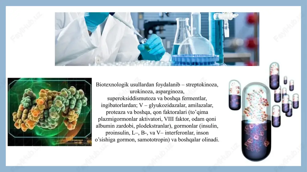 undan tashqari bu sintez reaksiyasini mikrobiologik uslubda juda ham oson o‘tkazish mumkin bo‘lsa, kimyo- viy yo‘l bilan o‘tkazish juda qiyin kechadi, qimmatga tushadi yoki umu- man o‘tkazib bo‘lmaydi. steroid gormonlar hosil bo`lishida dastavval asosiy oraliq mahsulot-pregnenolon hosil bo`lib, undan keyinchalik steroidlar va kortikosteroidlar biosintezlanadi. pregnenolondagi 3-oh ning c=o gacha oksidlanishi qo`sh bog`ning siljishi orqali yuz beradi, bu ketosteroidizomeraza reaksiyasining mahsuloti bachadon va sariq tana gormoni-progesteron hisoblanadi. pregnenolon shuningdek erkak (testosteron) va ayol (estrogenlar-estron, estradiol) jinsiy gormonlarini dastlabki manbayi vazifasini bajaradi. buyrak usti bezini po`stloq qismida progesteron, kortikosteron va kortizol (gidrokortizon) ga aylanadi. hozirgi kunda kortizol (gidrokortizol) va uning prednizolon yoki deksametazon kabi analoglari tezkor terapiyada keng foydalaniladi. bu moddalarni kimyoviy tuzilishiga qarab 11-dezoksisteroid, 11-gidroksisteroid, 11,17digidroksisteroid (bunga kortizon va gidrokortizon kiradi) larga bo`lish mumkin bo`ladi. tabiiy sterinlar –qimmatbaho dori-darmon moddalar ajratib olish uchun xom-ashyo sifatida. steroidlar sinfi vakillari molekulasi tarkibida siklopentanpergidrofenantren xalqasini tutuvchi moddalar guruhini tash- kil qiladi.sterin (sterol) larga siklopentanpergidrofenantrenning …
