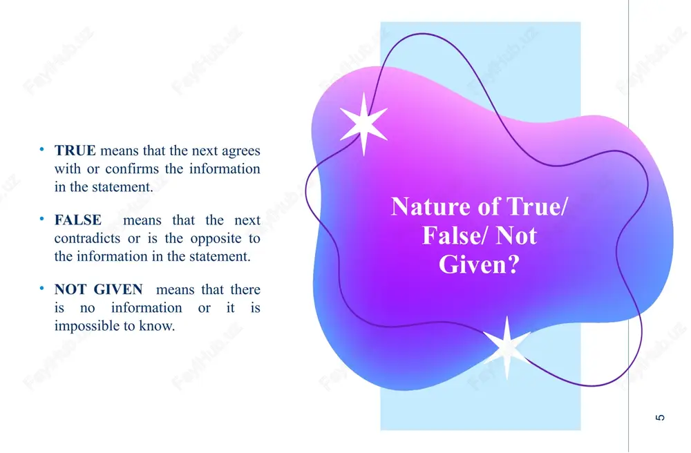 true/ false/ not given - Page 5