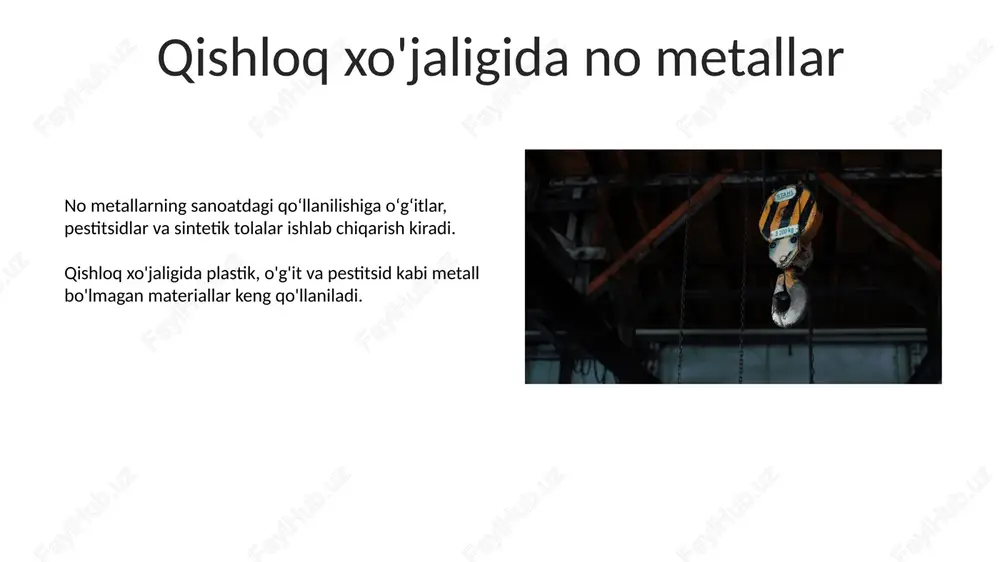 nometal materiallar va ularni sanoatda qoʻllanilishi - Page 5