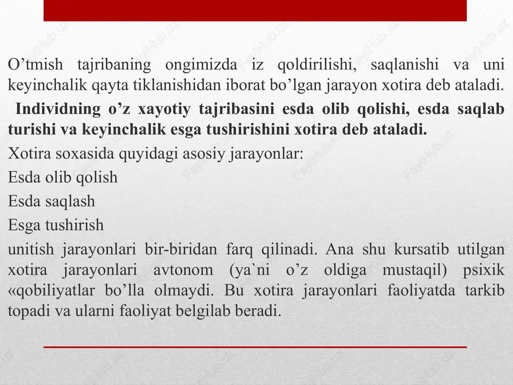 xotira haqida umumiy tushuncha - Page 5