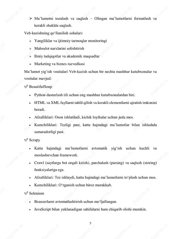 ribasini oshiradi. 8 2. o‘zbek tilidagi qisqartma so'zlarning lingvistik bazasini yaratish qisqartma so‘zlar (abbreviaturalar) – bu bir nechta so‘z yoki so‘z birikmalarining qisqartirilgan shaklda ifodalanishi bo‘lib, asosan yozuvda ixchamlikni ta’minlash va og‘zaki nutqda tejamkorlik uchun qo‘llaniladi. qisqartmalar tilning iqtisodiyligi va zamonaviy axborot uzatish tezligini oshirish bilan bog‘liq muhim lingvistik hodisa hisoblanadi. qisqartma so‘z tushunchasi va uning ta’rifi: qisqartma so‘z – bu bir yoki bir nechta so‘zning qisqartirilgan holda yozilishi va talaffuz qilinishidir. qisqartmalar harflar yoki bo‘g‘inlar asosida yaratilishi mumkin. o‘zbek tilida qisqartma so‘zlar rasmiy hujjatlar, ilmiy adabiyotlar, texnika va axborot-kommunikatsiya sohalarida keng qo‘llaniladi. masalan:  o‘zmu – o‘zbekiston milliy universiteti  aqsh – amerika qo‘shma shtatlari  kmk – kodekslar majmuasi o‘zbek tilidagi qisqartma so‘zlarning shakllanish usullari o‘zbek tilida qisqartma so‘zlar turli usullarda shakllanadi:  harflar asosida qisqartirish – so‘zlarning bosh harflaridan qisqartma hosil qilish:  bmt (birlashgan millatlar tashkiloti)  otm (oliy ta’lim muassasasi)  bo‘g‘inlar asosida qisqartirish – …