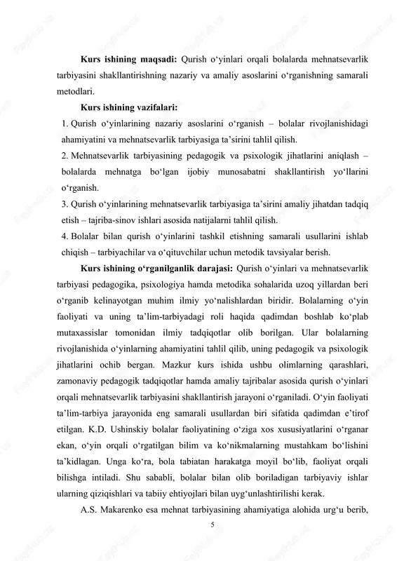 asdan, shaxsiy fazilatlarni tarbiyalovchi, maqsad sari intilishga o‘rgatuvchi muhim omil bo‘lishi lozim. v.a. sukhomlinskiy o‘z tadqiqotlarida bolalarning o‘yin jarayonida mustaqil fikrlash qobiliyatini shakllantirish muhimligini ta’kidlaydi. unga ko‘ra, o‘yin bolani o‘ylashga, izlanishga, kreativ yondashishga undaydi. bu esa uning nafaqat aqliy rivojlanishiga, balki mehnatsevarlik kabi muhim fazilatlarni egallashiga ham xizmat qiladi. qurish o‘yinlari bolalarning motorikasi, tafakkuri va ijodiy qobiliyatlarini rivojlantiruvchi muhim ta’limiy o‘yin turlaridan biri hisoblanadi. bu borada l.s. vygotskiy bolalarning rivojlanishi jarayonida o‘yinlarning yetakchi faoliyat ekanligini aytgan. unga ko‘ra, qurish o‘yinlari bolalarning ijtimoiy tajribalarni egallashida va atrof-muhitni anglashida katta ahamiyatga ega. d.b. elkonin bolalar o‘yin faoliyatining psixologik asoslarini chuqur o‘rgangan va o‘yinlarning bola shaxsiyati shakllanishidagi o‘rnini tahlil qilgan. uning fikricha, bolalar o‘zlarini qurish o‘yinlari orqali atrof-muhitdagi turli ijtimoiy rollarga moslashtiradi. qurish o‘yinlari bolalarning xayoliy tafakkurini rivojlantirib, ularni ijodkorlik va mehnatsevarlik sari yetaklaydi. tadqiqotchi a.v. zaporozhets esa bolalar harakat faoliyatining rivojlanishiga e’tibor qaratib, qurish o‘yinlari orqali bolaning qobiliyatlari shakllanishini o‘rganadi. uning tadqiqotlari …