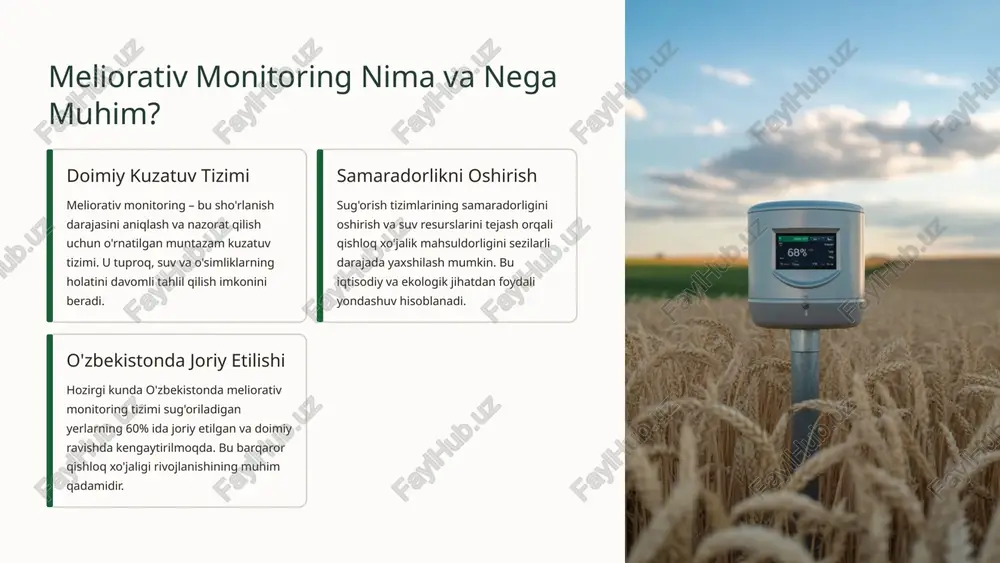 sug'oriladigan yerlarning sho'rlanishi va meliorativ monitoring - Page 5