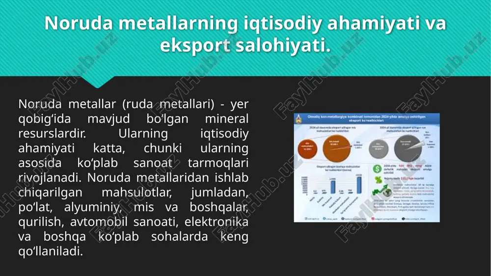 noruda metallarning xalq xoʻjaligidagi oʻrni.pptx - Page 5