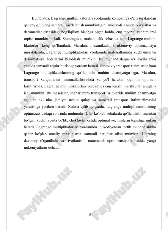 olinomini ishlatib, bu nuqtalarda funksiya qiymatlarini interpolatsiya qilishimiz mumkin. bu holatda lagrange polinomi yordamida biz x ning boshqa qiymatlarida f(x) ni tahmin qila olamiz. bu metod ko'plab muhandislik va ilmiy tadqiqotlarda qo'llaniladi, chunki u murakkab funksiyalarni oddiy polinomlar orqali tasvirlaydi. shuningdek, lagrange polinomlari raqamli tahlil va hisoblashda har xil masalalarni hal qilishda, masalan, differensial tenglamalar yechimida, optimizatsiya masalalarida va boshqa ko'plab sohalarda ishlatiladi. ularning qo'llanilishi, masalan, meteorologiya, iqtisodiy prognozlar, va muhandislikda ko'plab tadqiqotlarda amalga oshirilmoqda. lagrange polinomlari yordamida turli xil ma'lumotlar to'plamini birlashtirish va ularni yanada samarali tahlil qilish imkoniyati mavjud. bundan tashqari, lagrange polinomlarining hisoblashdagi qo'llanilishi, ularning samaradorligi va ishonchliligini oshirishga qaratilgan yangi usullar va yondashuvlar ishlab chiqish uchun tadqiqotlar davom etmoqda. misol uchun, raqamli hisoblashda lagrange polinomlarining tezligi va aniqligini oshirish uchun yangi algoritmlar va optimallashtirish metodlari ishlab chiqilmoqda. natijada, lagrange polinomlari va ularning hisoblashdagi qo'llanilishi nafaqat matematikada, balki boshqa ilmiy va muhandislik sohalarida ham muhim o'rin tutadi. …