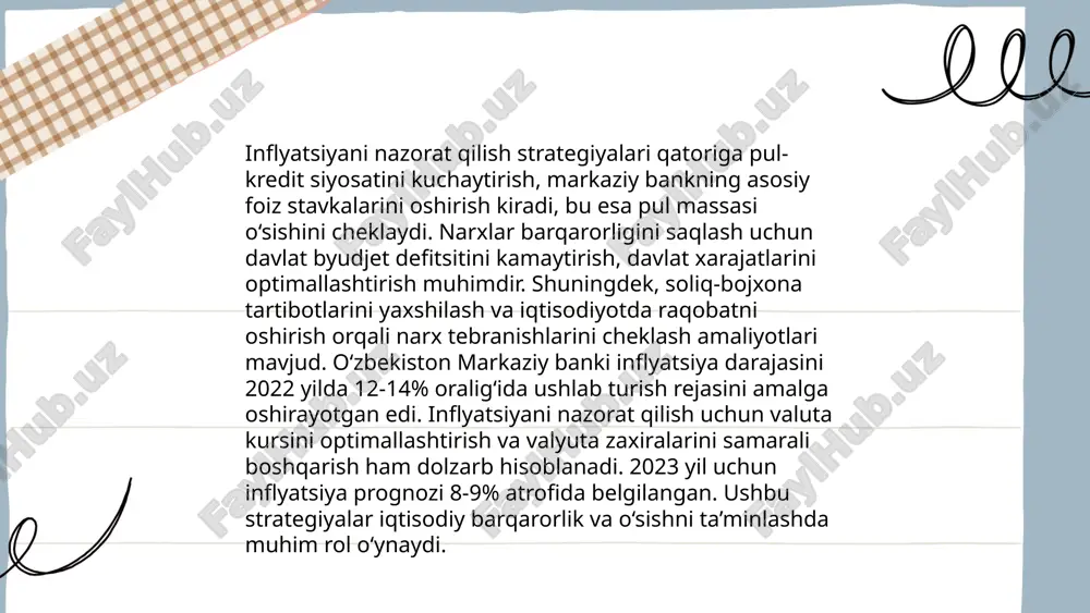 òzbekistonda pul kridit siyosatini asosiy yonalishlari.pptx - Page 5
